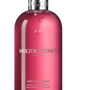 Molton Brown Pink Pepper shower gel reinigt en verfrist met een warme, kruidige geur. Voor een luxe en energiek verzorgingsmoment.